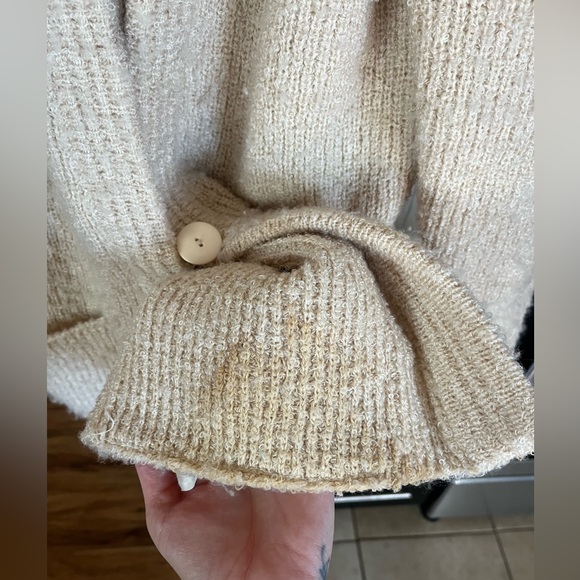 Vintage Adele Joyce Knit Sweater M Grannycore Cottage Cream Ivory Long Fit - Picture 9 of 12